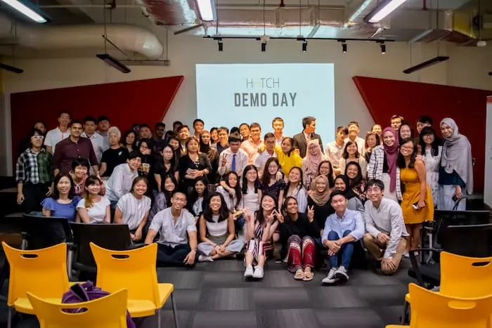 OSF Funded Project: A groupshot taken during Hatch Demo Day