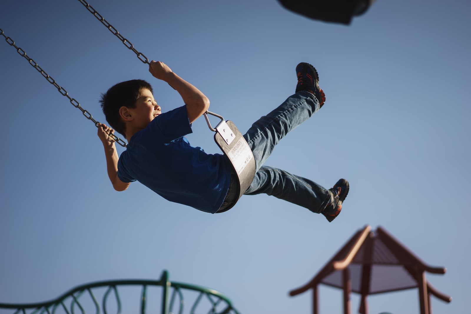 A child playing swing outdoor