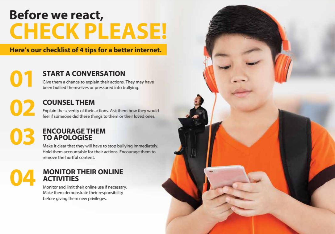 Infographic on how can you stop your child from cyber-bullying.