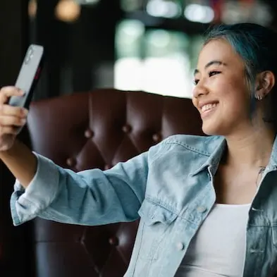 Young lady taking a selfie