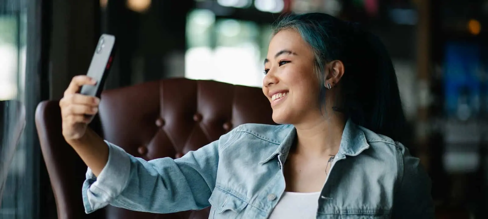 Woman taking a selfie