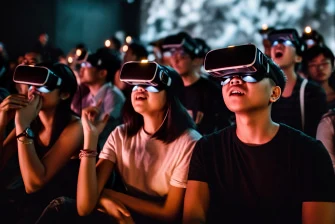 people with vr googles having a shared experience