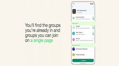 How to access your community groups from the Chat tab - Whatsapp