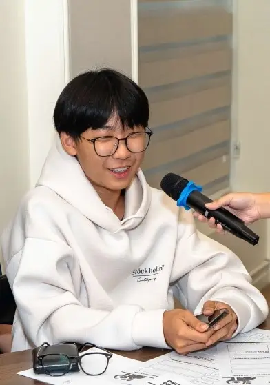 Facilitator engage students in a spirited discussion